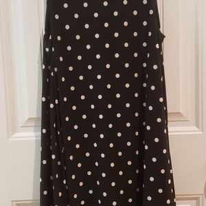 Ralph Lauren Sleeveless Polka Dot Dress Black/ White Size 8